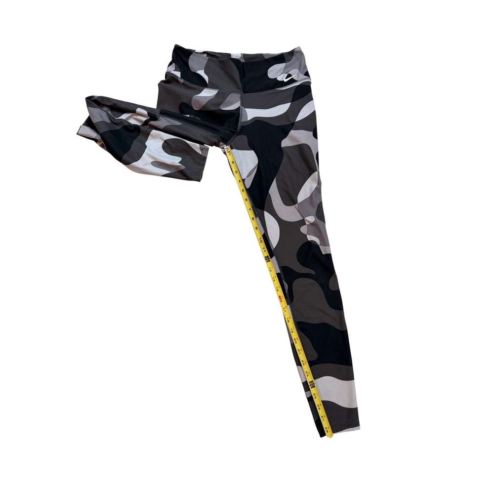 Nike Dri-FIT Womens Camo Leggings Grey Black Camouflage Athletic Tights Size M
